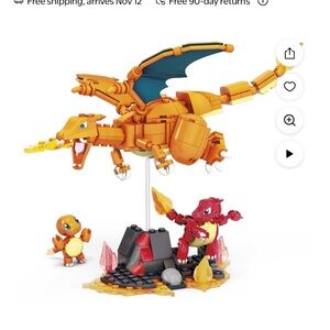 Pokemon mega construx charmander evolution set new